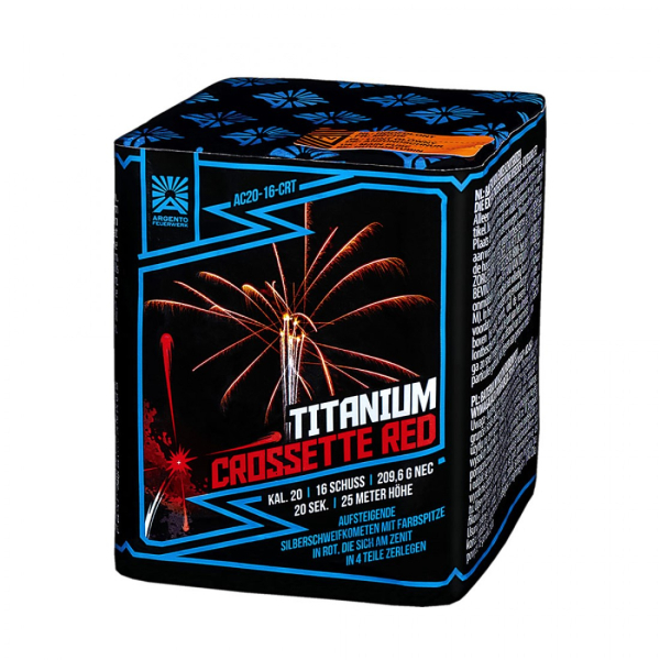 Argento Titanium Crossette Red